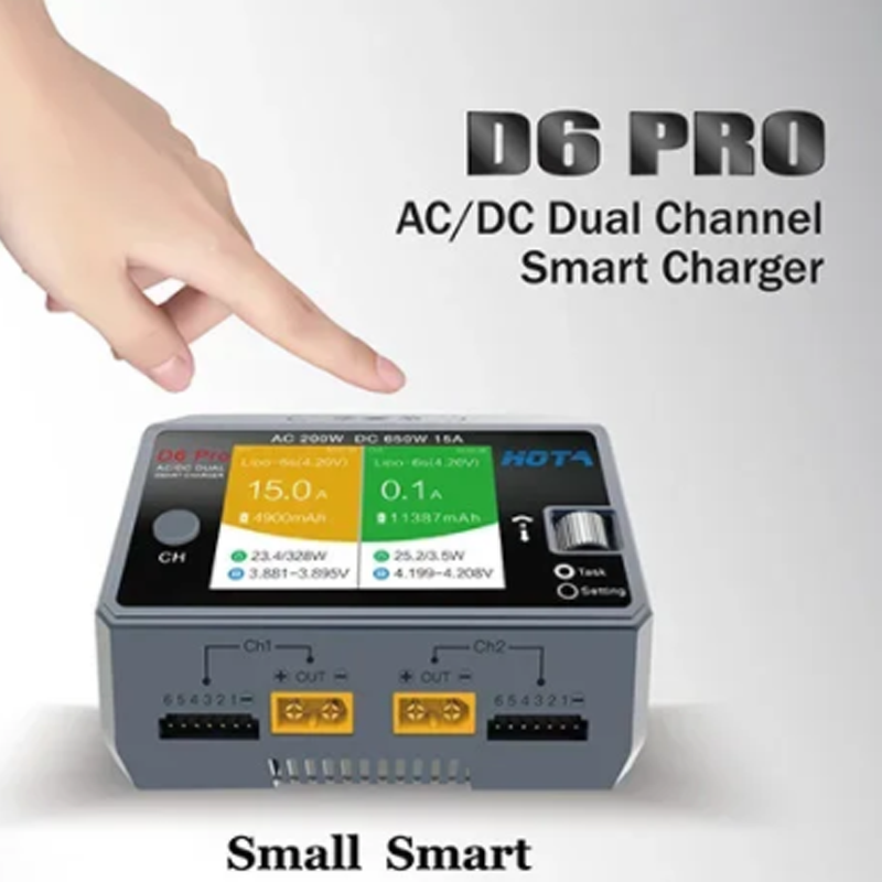 Chargeur de batterie sans fil  - Hota D6 Pro Dual Lipo Charger avis et prix