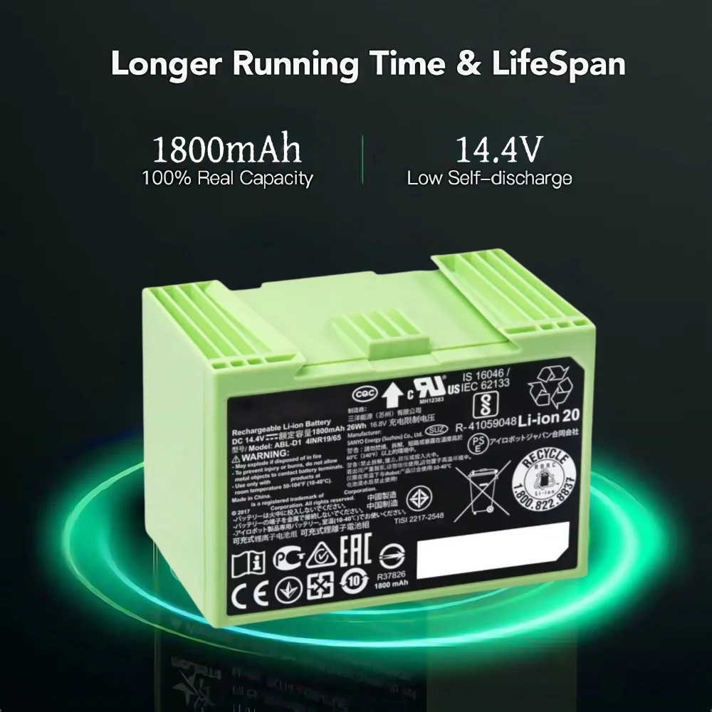 Pour iRobot Roomba i7 batterie - 4S Lipo Battery 14.8V 6000Mah avis et prix